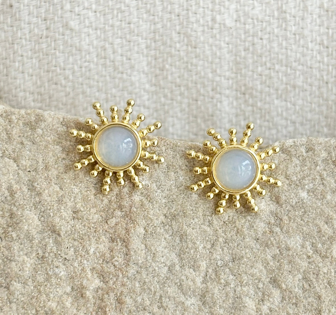 RISING SUN EAR STUDS